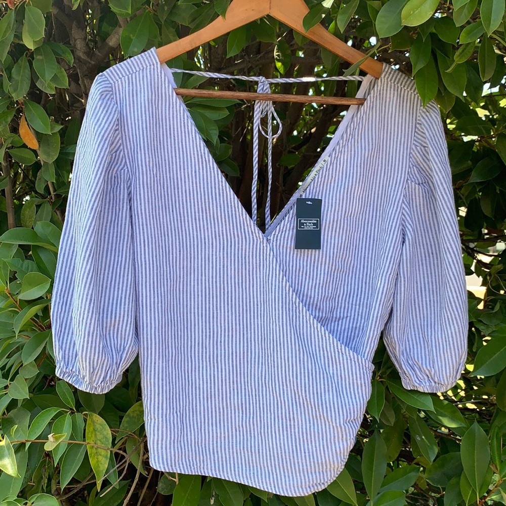 Abercrombie and Fitch - Faux Wrap Linen Top - NWT